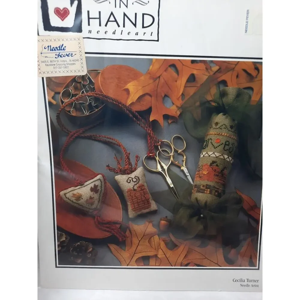 Vintage Heart in Hand Fall Fobs Needle Roll Counted Cross Stitch Patterns